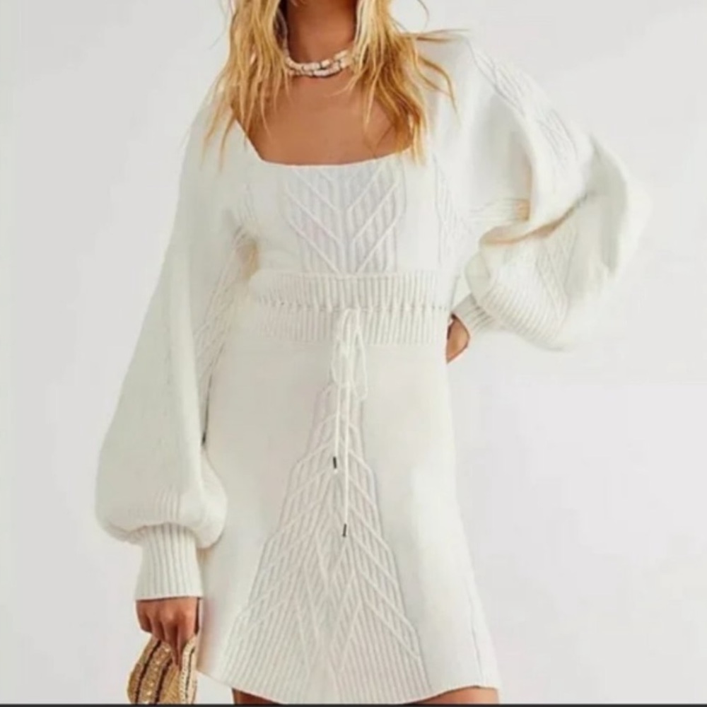 Free People Emmaline mini dress in ivory